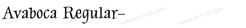 Avaboca Regular字体转换